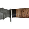 "Скиннер-3", дамасская сталь, береста