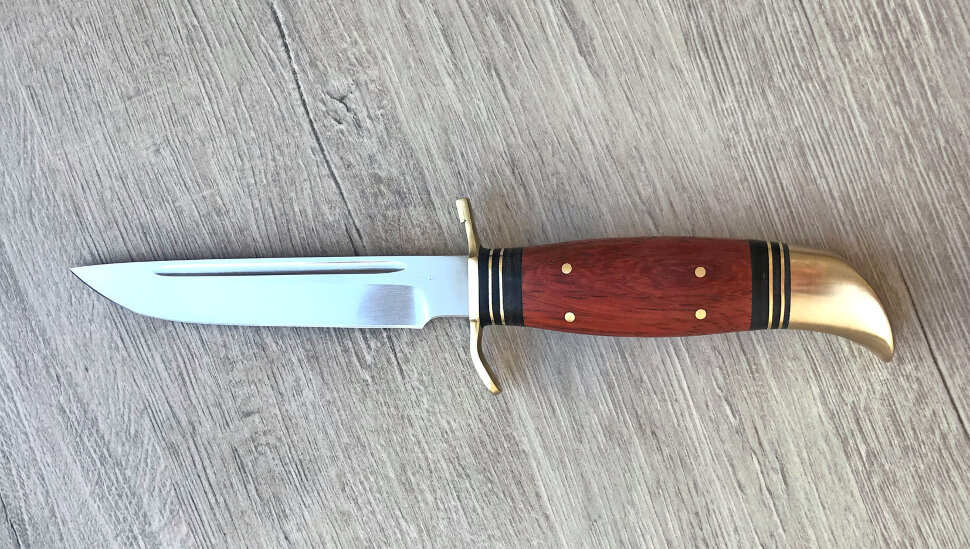 Реплика "Финка НКВД", кованая сталь 95Х18, падук, латунь